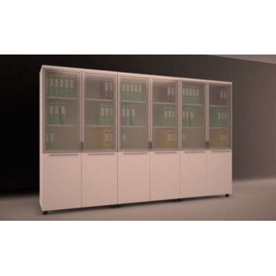 Üst kapakları tamamen cam kapaklı dosya dolabı modeli - Y:200 D:40 G:240