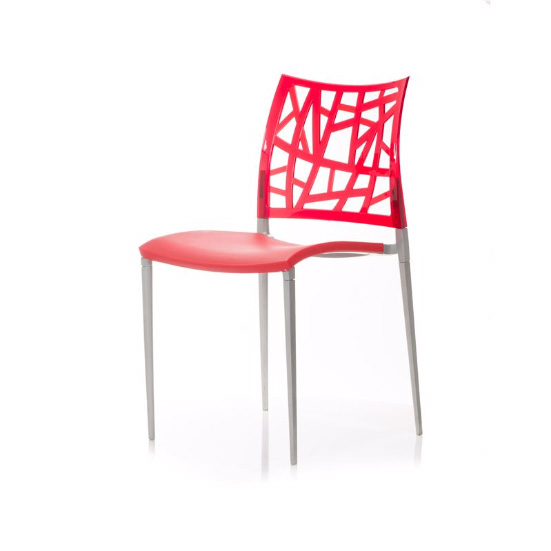 PP Sandalye,Polikarbonatlı Sırt ,Alüminyum Enjeksiyonlu Ayaklı