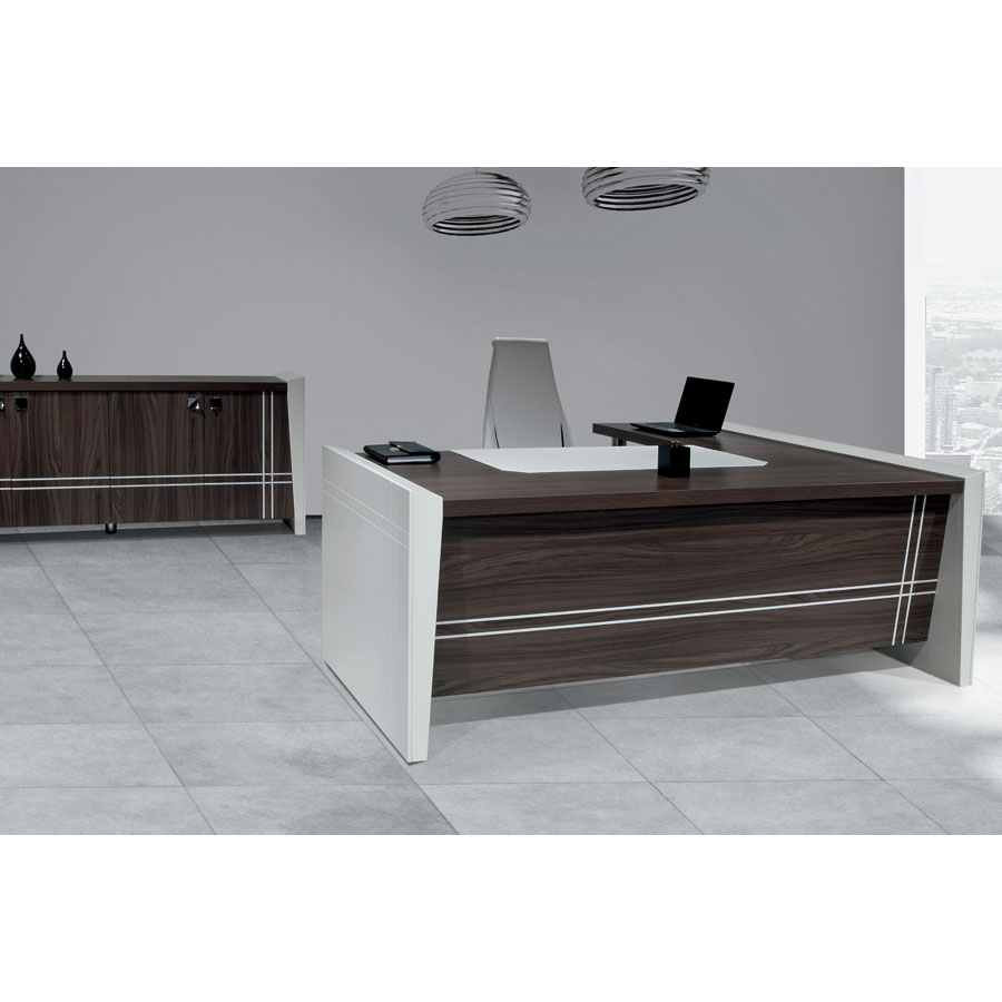 Lüks büro masa takımı, Genişlik : 220 cm, Derinlik : 100 cm, Yükseklik : 77 cm