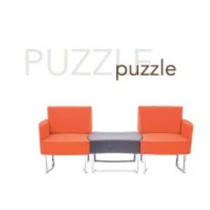 Puzzle İkili Kollu- Puf Sehpalı