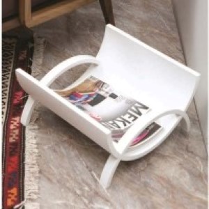 Line Ahşap Gazetelik Beyaz Lake